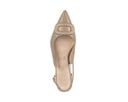 Agnes zapatilla de piel beige, vista 5