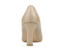 Perla zapatilla de piel beige, vista 3