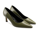 Serena zapatilla de piel verde, vista 7