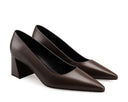 Marcela zapatilla de piel chocolate, vista 7