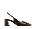 Agnes zapatilla de piel chocolate, vista 1