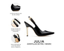 Julia - Zapatillas de Piel Negras - Infografía