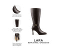 Infografía Lara chocolate - detalles y medidas