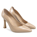 Luisa zapatilla de piel charol beige, vista 7