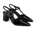 Sarai zapatilla de piel negra, vista 7