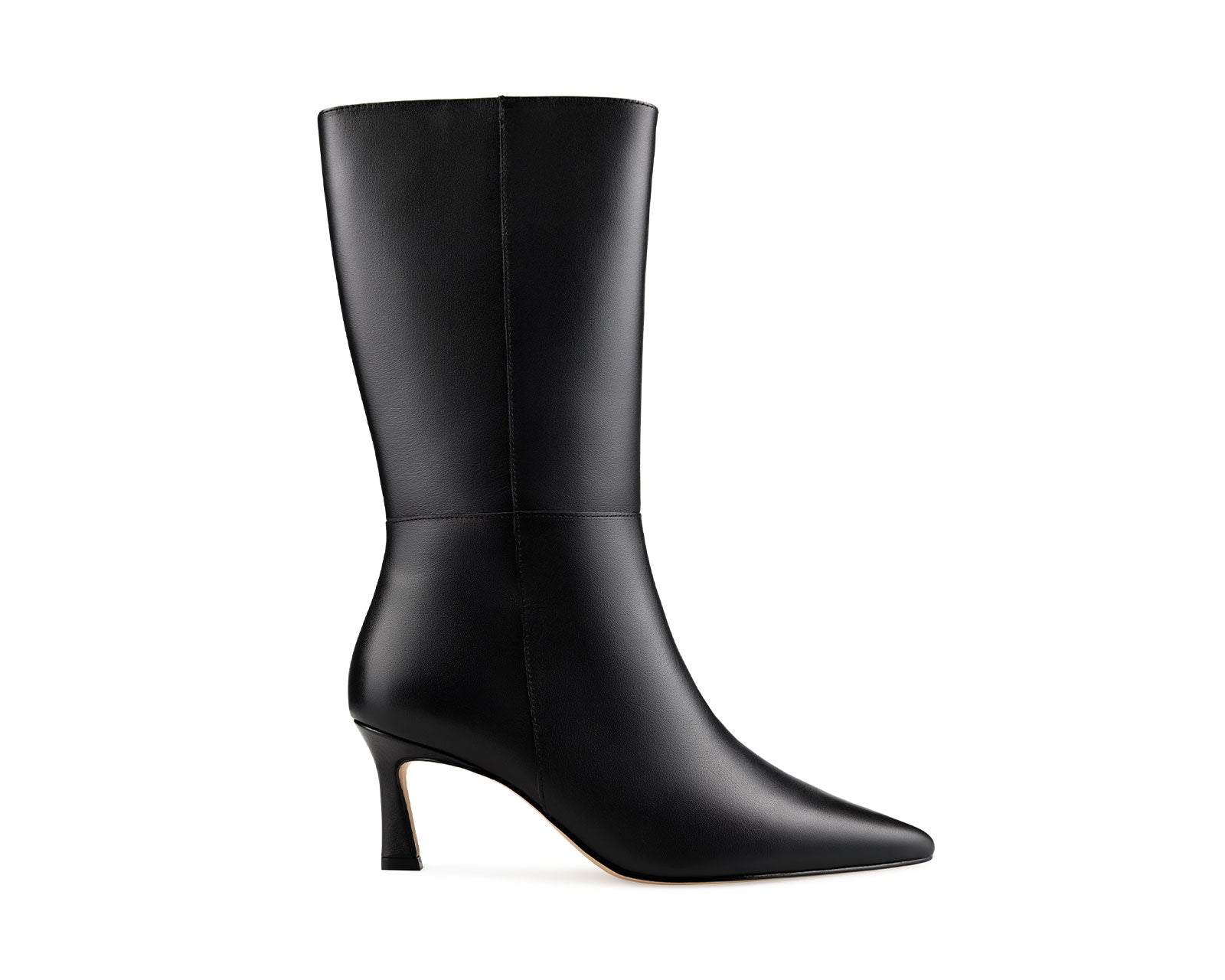 Irelia bota de piel negro, vista 1