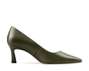 Serena zapatilla de piel verde, vista 4