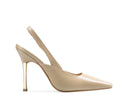 Chiara zapatilla de piel beige, vista 1