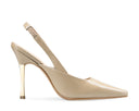 Chiara zapatilla de piel beige, vista 4