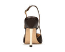 Azalea zapatilla slingback de piel chocolate - vista 3