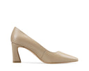 Perla zapatilla de piel beige, vista 4