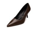 Cossette zapatilla de piel chocolate, vista 2