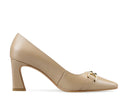 Ámbar zapatillas de piel beige, vista 4