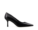 Cossette zapatilla de piel negra, vista 1