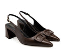 Agnes zapatilla de piel chocolate, vista 7