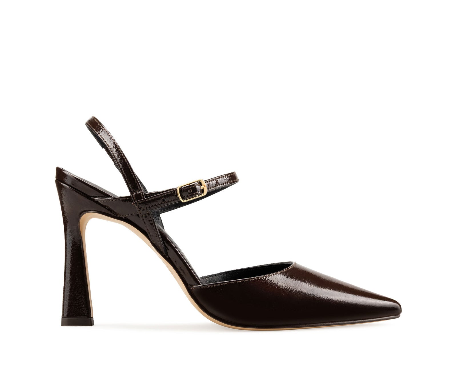 Vanessa zapatilla de piel chocolate, vista 1