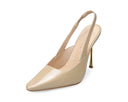 Chiara zapatilla de piel beige, vista 2