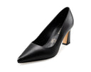 Perla zapatilla de piel negra, vista 2