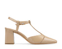Sarai zapatilla de piel beige, vista 4