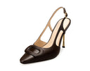 Azalea zapatilla slingback de piel chocolate - vista 2