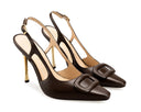 Azalea zapatilla slingback de piel chocolate - vista 7
