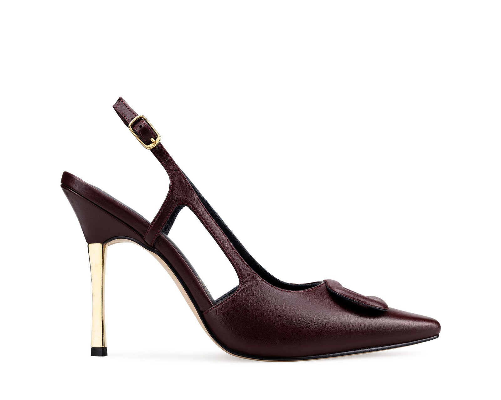 Azalea zapatilla slingback de piel vino - vista 1