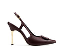 Azalea zapatilla slingback de piel vino - vista 1