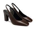 Ariel zapatilla de piel chocolate, vista 7