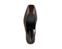 Ariel zapatilla de piel chocolate, vista 5