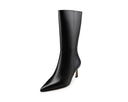 Irelia bota de piel negro, vista 2