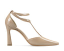 Alana zapatilla de piel charol beige, vista 4