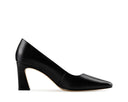Perla zapatilla de piel negra, vista 4