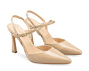Vanessa zapatilla de piel beige, vista 7