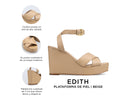 Edith - Plataformas de Piel Beige, infografía