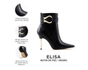 Elisa - Botines de Piel Negros, infografía