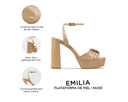 Emilia - Tacones de Piel Nude, infografía