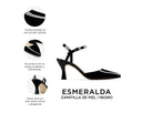 Esmeralda - Zapatillas de Piel Negras, infografía
