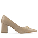 Estela zapatillas de piel beige - vista 4