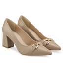 Estela zapatillas de piel beige - vista 7