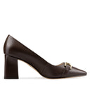 Estela zapatillas de piel café - vista 4