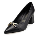 Estela zapatillas de piel negro - vista 2
