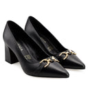Estela zapatillas de piel negro - vista 7