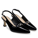 Esther zapatillas de charol negras - vista 7