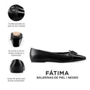 Infografía Fátima negro - detalles y medidas