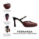 Infografía Fernanda caoba-negro - detalles y medidas