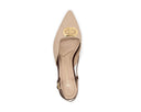 Flor zapatillas de piel beige con café - vista 5