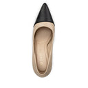 Francesca zapatilla de tacón beige con negro - vista 5