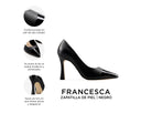 Francesca - Zapatillas de Piel Negras, infografía