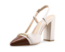 Gabriela - Zapatillas de Piel Marfil, vista 3