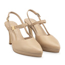 Galia zapatillas de piel beige - vista 7